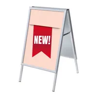 Showdown Displays Kundenstopper New ZPA1G32MEI235, Din A1, Din A1, mit Vordruck-Poster, silber 8596052145971 Showdown Displays