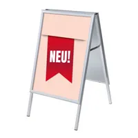 Showdown Displays Kundenstopper Neu ZPA1G32MEI237, Din A1, Din A1, mit Vordruck-Poster, Rollen, silber 8596052145995 Showdown Displays