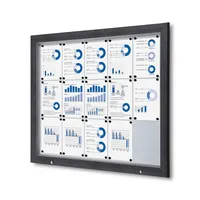 Showdown Displays Schaukasten Premium SCT15xA4PHC7016JS, 15xA4, anthrazit, Metall, magnetisch 8596052163142 Showdown Displays