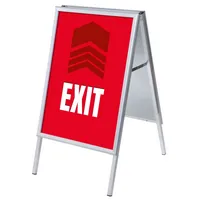 Showdown Displays Kundenstopper Exit ZPA1G32MEI284, Din A1, Din A1, mit Vordruck-Poster, silber 8596052146466 Showdown Displays