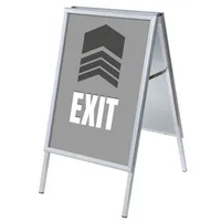 Showdown Displays Kundenstopper Exit ZPA1G32MEI276, Din A1, Din A1, mit Vordruck-Poster, silber 8596052146381 Showdown Displays