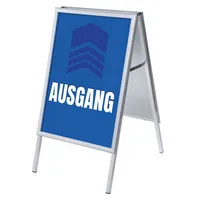 Showdown Displays Kundenstopper Ausgang ZPA1G32MEI282, Din A1, Din A1, mit Vordruck-Poster, silber 8596052146442 Showdown Displays