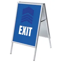 Showdown Displays Kundenstopper Exit ZPA1G32MEI280, Din A1, Din A1, mit Vordruck-Poster, silber 8596052146428 Showdown Displays