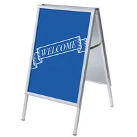 Showdown Displays Kundenstopper Welcome ZPA1G32MEI296, Din A1, Din A1, mit Vordruck-Poster, silber 8596052146589 Showdown Displays