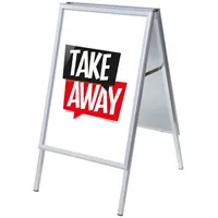 Showdown Displays Kundenstopper Take Away ZPA1G32MEI187, Din A1, Din A1, mit Vordruck-Poster, silber 8596052145490 Showdown Displays
