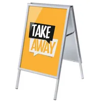 Showdown Displays Kundenstopper Take Away ZPA1G32MEI185, Din A1, Din A1, mit Vordruck-Poster, silber 8596052145476 Showdown Displays