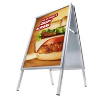 Showdown Displays Kundenstopper ZP50X70G32ME, Din B2, Din B2, Klemmprofiltechnik, silber 8595578304756 Showdown Displays
