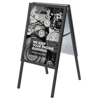 Showdown Displays Kundenstopper ZP70x100G329005, 70x100cm, Din B1, Klemmprofiltechnik, schwarz 8596052051791 Showdown Displays