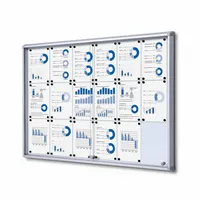 Showdown Displays Schaukasten SL B1 SCSL18XA4, 18xA4, silber, magnetisch 8595578316339 Showdown Displays