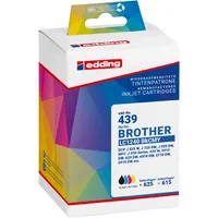 edding Tintenpatrone Kompatibel mit Brother LC-1240 schwarz, cyan, magenta, gelb