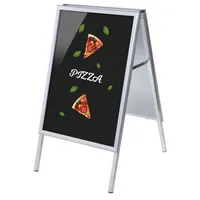 Showdown Displays Kundenstopper Pizza ZPA1G32MEI179, Din A1, Din A1, mit Vordruck-Poster, silber 8596052145414 Showdown Displays