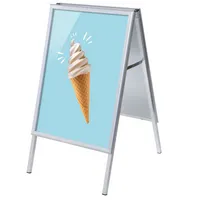 Showdown Displays Kundenstopper Eis ZPA1G32MEI204, Din A1, Din A1, mit Vordruck-Poster, silber 8596052145667 Showdown Displays
