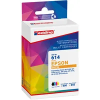 Edding Druckerpatrone EDD-614 18-614-01 (kompatibel zu Epson EDD-614), schwarz/cyan/magenta/gelb, ca. 1x 800 Seiten schwarz, ca. 3 x 85 4 Stück