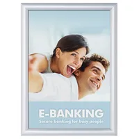 Showdown Displays Plakat-Klapprahmen Standard, KRA3G25B1, silber, A3, Aluminium 8595578357424 Showdown Displays
