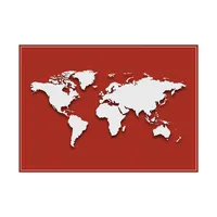 Tischset Business PLM6GI30 rot Weltkarte 45x32cm 8596052133718 6 Stück