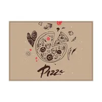 Tischset PLM6GI45 braun Pizza Abstrakt 45x32cm (BxL) 8596052133862 6 Stück