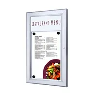 Showdown Displays Schaukasten Outdoor SCZ1xA4, 1xA4, silber, Metall, magnetisch 8595578322743 Showdown Displays