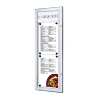 Showdown Displays Schaukasten Outdoor SCZ2xA4T, 2xA4, silber/weiß, Metall, magnetisch 8595578322767 Showdown Displays