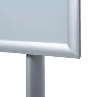 Showdown Displays Infoständer Design Standard CAPOA4R25, A4, 140,5cm hoch,  Klemmrahmen, silber 8596052025723 Showdown Displays