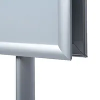 Showdown Displays Infoständer Design Standard CAPOA3G25D, A3, 146,5cm hoch,  Klemmrahmen , beidseitig, silber 8596052025754 Showdown Displays