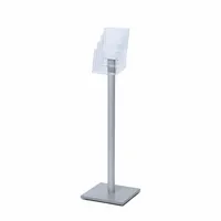Showdown® Displays Prospektständer MB4C160 transparent DIN A5 4 Fächer 33,0 x 33,0 x 106,0 cm, 1 St.
