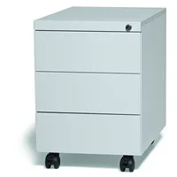 Soennecken Rollcontainer 820201781 BASE L, lichtgrau, 3 Schubladen, Stahl, pulverbeschichtet, abschließbar 4003969162037 Soennecken
