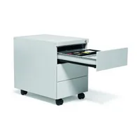 Soennecken Rollcontainer 820201881 BASE L, lichtgrau, 3 Schubladen, Stahl, pulverbeschichtet, abschließbar 4003969162082 Soennecken