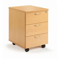 Soennecken Rollcontainer 820201972, buche, 3 Schubladen, Holz, abschließbar 4003969162105 Soennecken