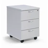 Soennecken Rollcontainer 820201981, lichtgrau, 3 Schubladen, Holz, abschließbar 4003969162068 Soennecken