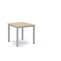 Soennecken Konferenztisch BASE-MODUL Q, 72cm (H), 80x80cm (BxT), bis 4 Personen, quadratisch, ahorn / silber 4003969161863 Soennecken