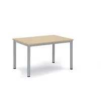 Soennecken Konferenztisch BASE-MODUL Q, 72cm (H), 120x80cm (BxT), bis 6 Personen, rechteckig, ahorn / silber 4003969161894 Soennecken