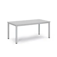 Soennecken Konferenztisch BASE-MODUL Q, 72cm (H), 160x80cm (BxT), 4-6 Personen, rechteckig, lichtgrau / silber 4003969161825 Soennecken