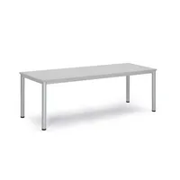 Soennecken Konferenztisch BASE-MODUL Q, 72cm (H), 200x80cm (BxT), 6 Benutzer, rechteckig, lichtgrau / silber 4003969161832 Soennecken