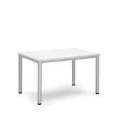 Soennecken Konferenztisch BASE-MODUL Q, 72cm (H), 120x80cm (BxT), bis 6 Personen, rechteckig, weiß / silber 4003969161962 Soennecken