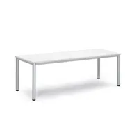 Soennecken Konferenztisch BASE-MODUL Q, 72cm (H), 200x80cm (BxT), 6 Benutzer, rechteckig, weiß / silber 4003969161993 Soennecken