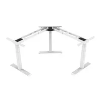 Soennecken Schreibtischgestell FLEX MODUL, elektrisch höhenverstellbar, 58-123cm (H), T-Fuß-Gestell, silber 4003969161771 Soennecken