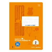 Staufen Schulheft 040781002 PREMIO, Lineatur 4 / liniert / keine, A5, 90g, orange, 32 Blatt / 64 Seiten 9001939837379 Staufen