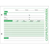 Soldan Gesprächsvermerk H18NL A5 quer ws 100Bl 4250340510141 Soldan 100 Blatt