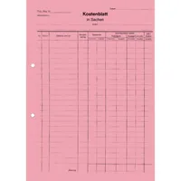 Soldan Kostenblatt K440 A4 rt 100St 4250340504317 Soldan 100 Stück
