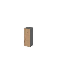 HAMMERBACHER Schließfachschrank grafit, asteiche V234L3/G/R/DS, 3 Schließfächer 40,0 x 42,0 x 110,0 cm