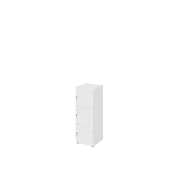 HAMMERBACHER Schließfachschrank weiß V234L3/W/W/DS, 3 Schließfächer 40,0 x 42,0 x 110,0 cm