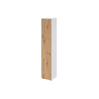 HAMMERBACHER Schließfachschrank weiß, asteiche V264L3/W/R/DS, 3 Schließfächer 40,0 x 42,0 x 215,6 cm