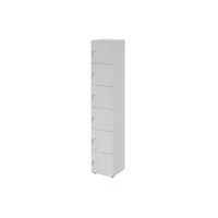 HAMMERBACHER Schließfachschrank lichtgrau V264L6/5/5/DS, 6 Schließfächer 40,0 x 42,0 x 215,6 cm
