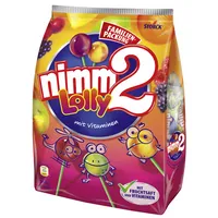 Nimm2 Lutscher Himbeere, Kirsche, Orange, Zitrone, Brombeere, Apfel, Johannisbeere, Limette 420487