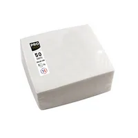 PROnappe Servietten SV622001I, weiß / Uni, 2-lagig, 40x40cm 3281516220015 PROnappe 50 Stück