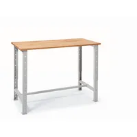 Werkbank DS PROFI SYSTEM 1.500 x 710-1.060 x 700 mm (B x H x T) 27 mm Buche, massiv