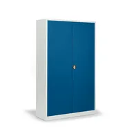 Soennecken Flügeltürenschrank 820205656, abschließbar, 5 OH, enzianblau/lichtgrau, 120x195x50cm(BxHxT) 4003969166714 Soennecken