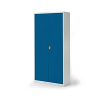 Soennecken Flügeltürenschrank 820205756, abschließbar, 5 OH, enzianblau/lichtgrau, 92x195x50cm (BxHxT) 4003969166707 Soennecken