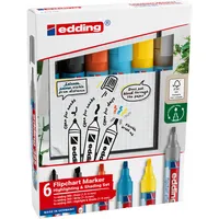edding Schreibgeräteset Highlighting &amp; Shading Set 6 St./Pack.