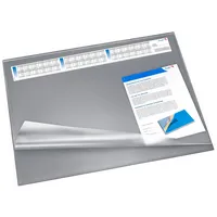 Laeufer Schreibunterlage Synthos 49643 mit Kalenderstreifen grau 65x52cm Kunststoff 4006677692872 Läufer